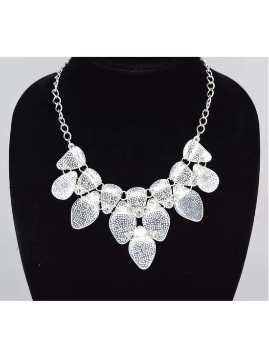 INC International Concepts Hammered Bib Statement Necklace