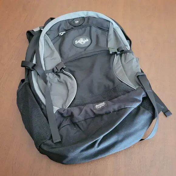 Vintage Eagle Creek Matrix Tungsten Backpack Black Gray Tech Travel Daypack Used