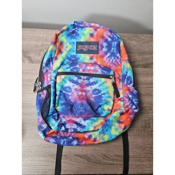 JanSport Cross Town Backpack Tie Dye Multi Color School‎ Travel Bag JS0A47LW