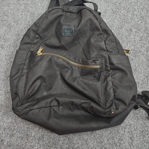 Herschel Supply Black Classic Backpack Red Striped‎ Lining Zip Minimal Urban