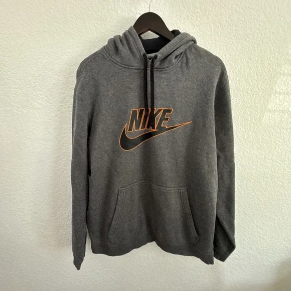 Nike Sportswear Club Fleece Men's Hoodie Dark Gray Logo Size XL Style AJ6352-071