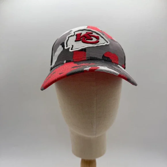 New Era Kansas City Chiefs Youth 9FORTY NFL Camo Snapback Hat Red Gray