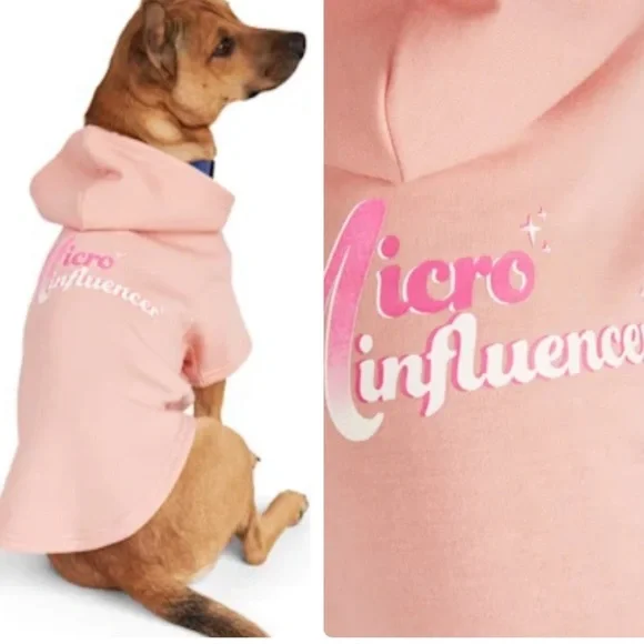NWT Micro influencer dog hoodie S