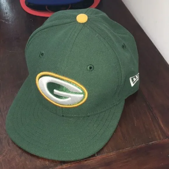 Green Bay Packers sewn nfl shield authentic fitted baseball cap kids youth cap