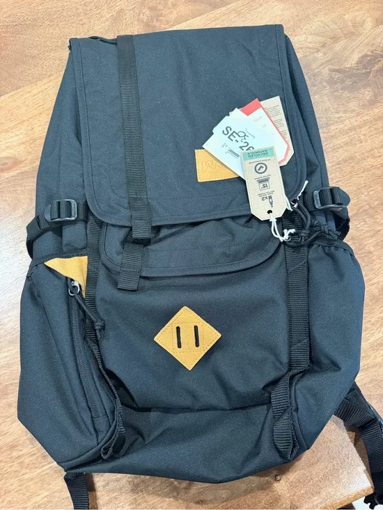 Jansport Black Backpack with Tan Accents