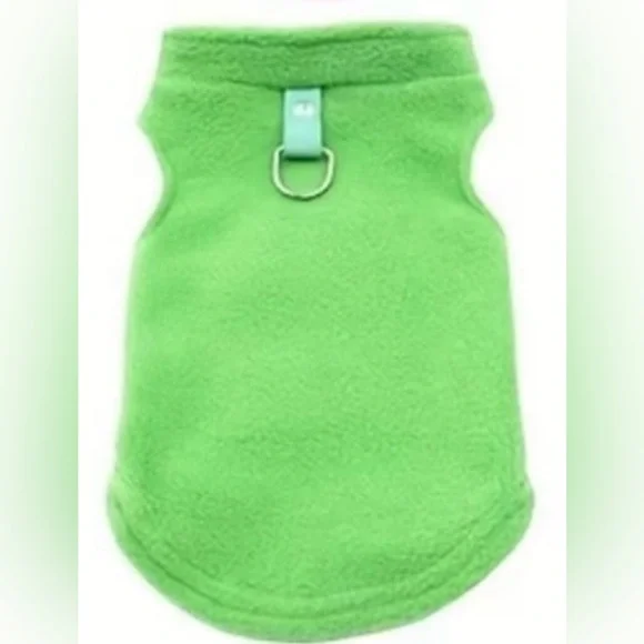 Dog Fleece Sweater Green Medium
