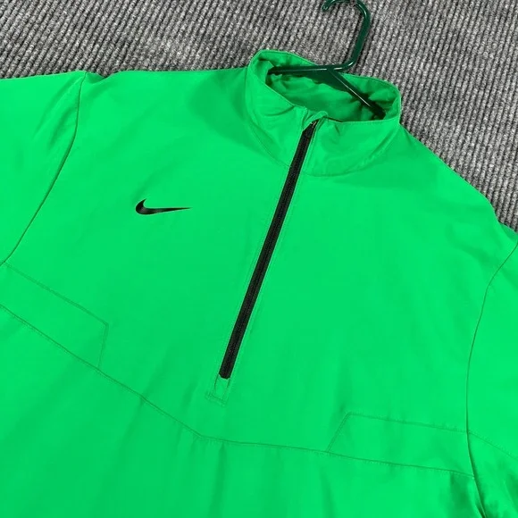 Nike Wind Shirt Mens Medium‎ Green Long Sleeve 1/4 Zip Mock Golf Outdoor Casual
