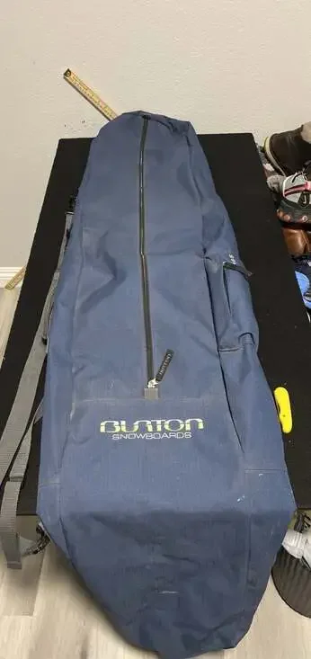 Burton 165 Snowboard Carry Cover W/Bookbag Straps For Carry Navy Blue