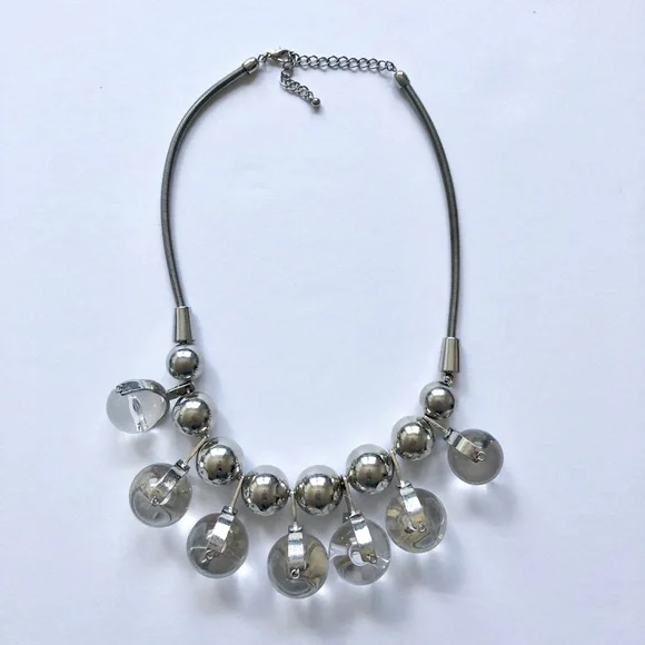 Silver statement necklace
