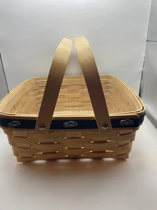 Longaberger Make A Basket Shop Woven Basket medium market with handles 2008