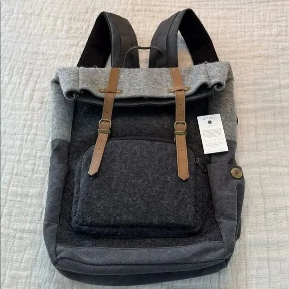 oliday wool/canvas/leather backpack