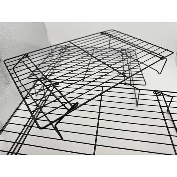 3-Tier Stackable Cooling Racks for Cooking and Baking Collapsible Cake Rack