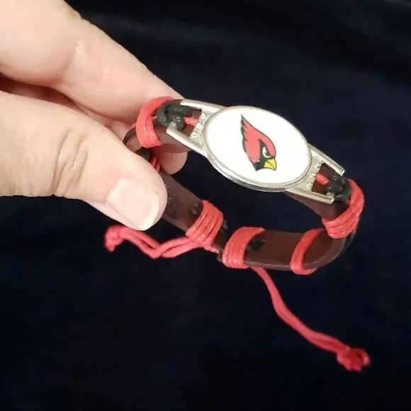 NWT Arizona Cardinals Faux Leather Bracelet