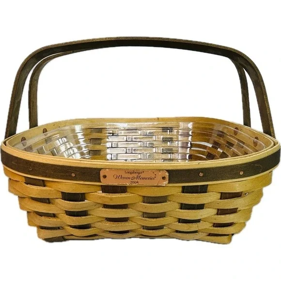 Longaberger ACT WOVEN MEMORIES‎ BASKET 2008 with Protector