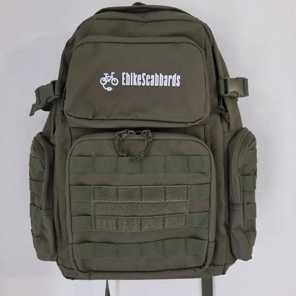 CornerStone Tactical Backpack Olive Green MOLLE EbikeScabbards Padded Laptop Bag