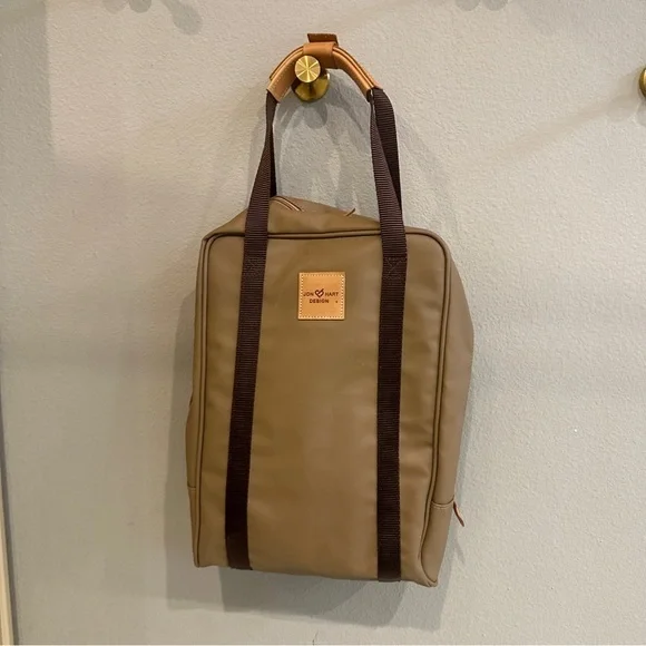 Jon Hart | Khaki Insulated Tote w/ Sherpa Bottle Sleeves champagne tote wine bag