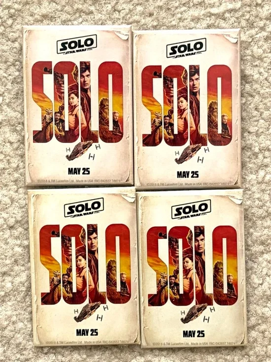 4 Star Wars Disney Solo Buttons Pins Lucasfilm 2018