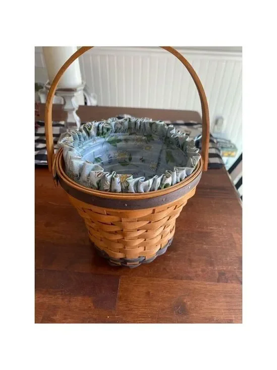 LONGABERGER 1999 DAISY Basket Liner + Plastic Protector