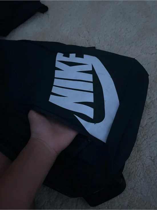 Nike Black Backpack with White Logo