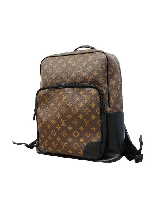 Louis Vuitton Backpack Monogram Macassar Dean Black Brown