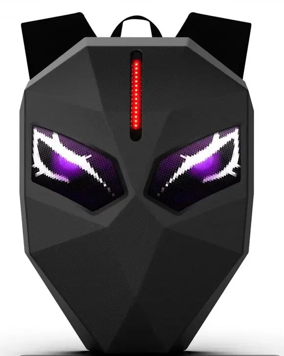 LED programmable hard case backpack