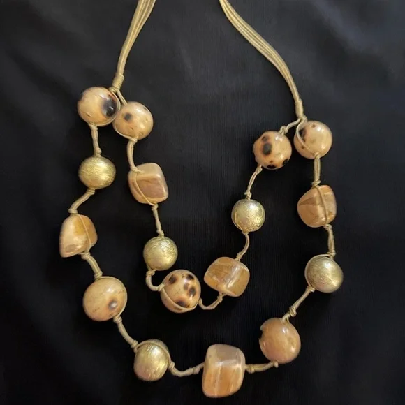 Double vintage statement necklace