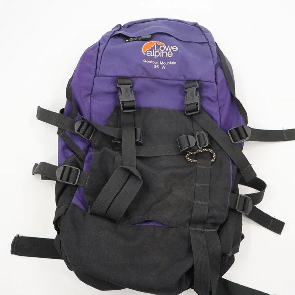 Lowe Alpine Contour Mountain 35 W Backpack Unisex Large Purple Black Vintage
