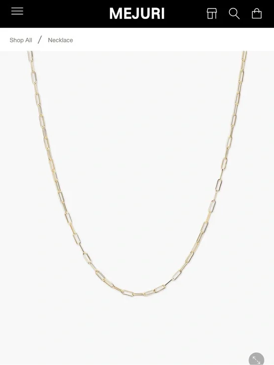 10k Mejuri Gold Paperclip Link Necklace
