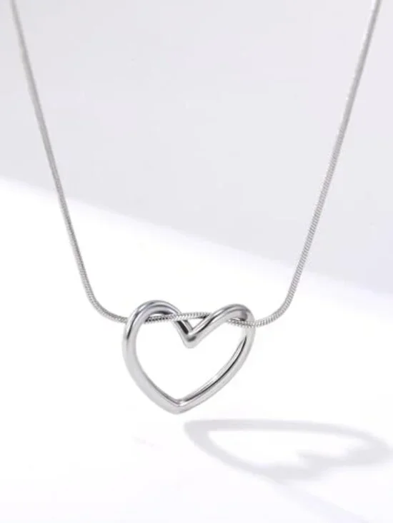 BRAND NEW Heart Pendant Necklace Stainless Steel