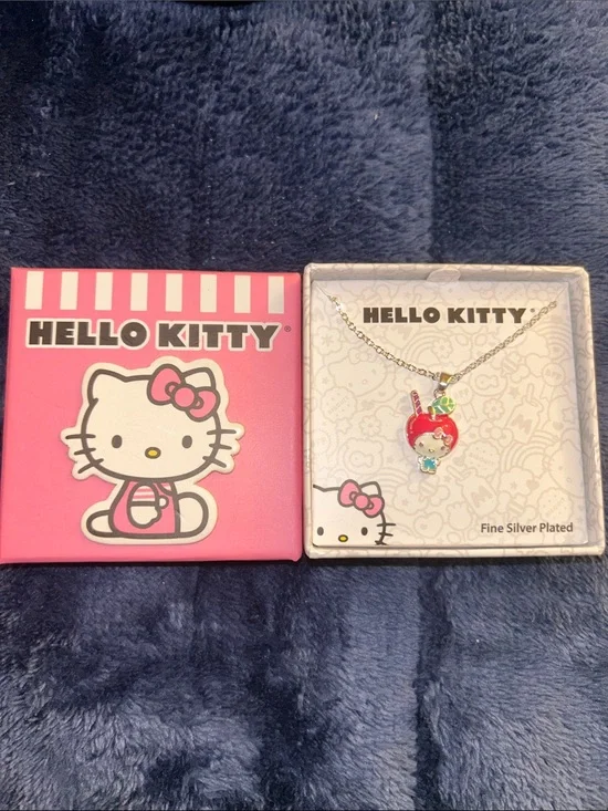 Hello Kitty Pink Multicolor Enamel Pendant Necklace