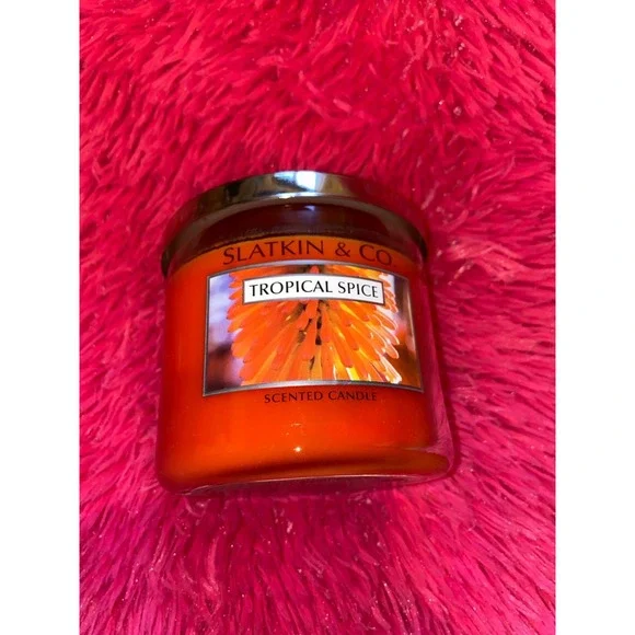 Slatkin tropical spice candle 3 wick bath‎ body works