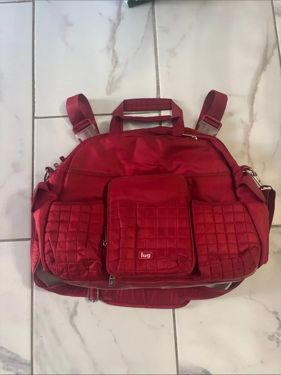 lug Quilted Red Utility Backpack