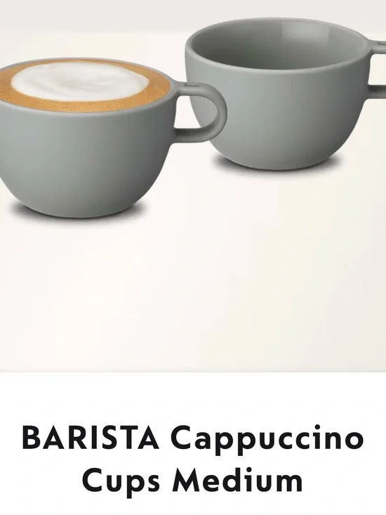 NEW Espresso Medium Cappuccino 2 Cups in Matte Gray