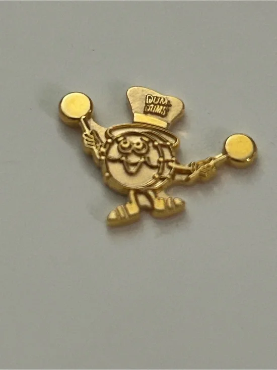 Rare Vintage Gold Tine Dum Dums Mascot Collectible Pin