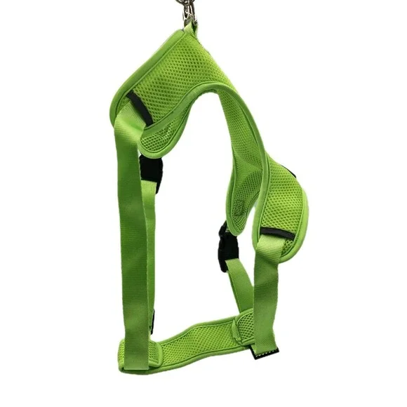 LED Light Up Dog Harness Green 3 Settings Fits Neck 21