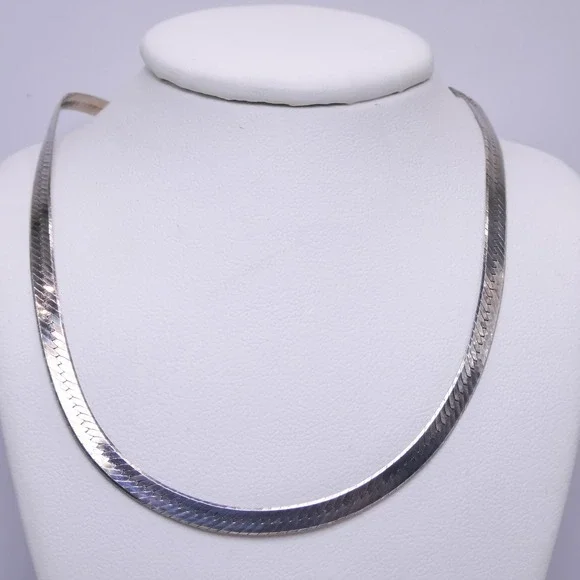 FMC Italy Sterling Silver 925 Herringbone 4mm Wide 30