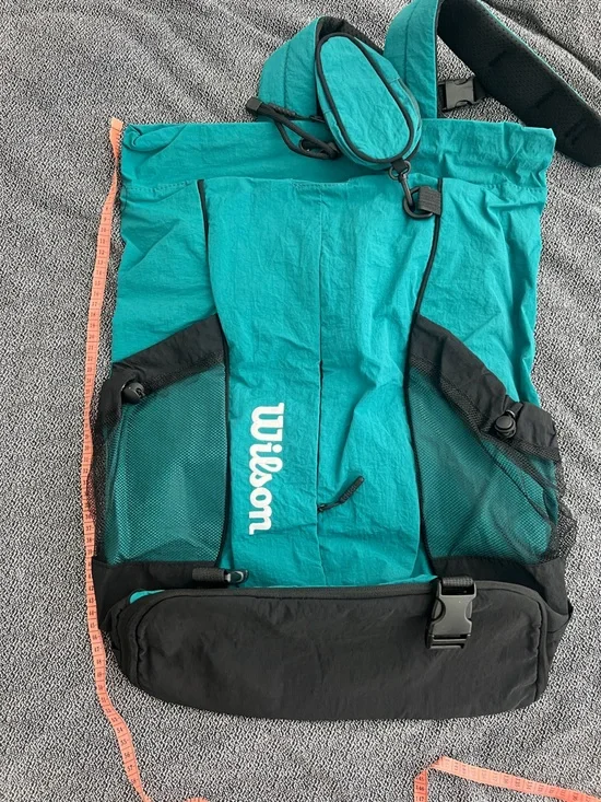 Wilson Teal and Black Backpack with Front Logo