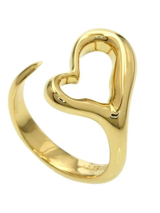 Tiffany & Co Open Heart Ring 18k Yellow Gold