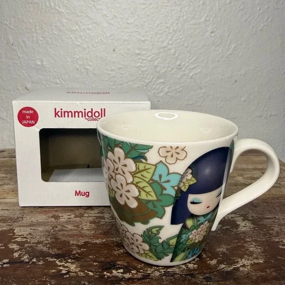 Kimmidoll Collection Masayo Mug Truth & Harmony Japan Kokeshi Doll Ceramic NEW