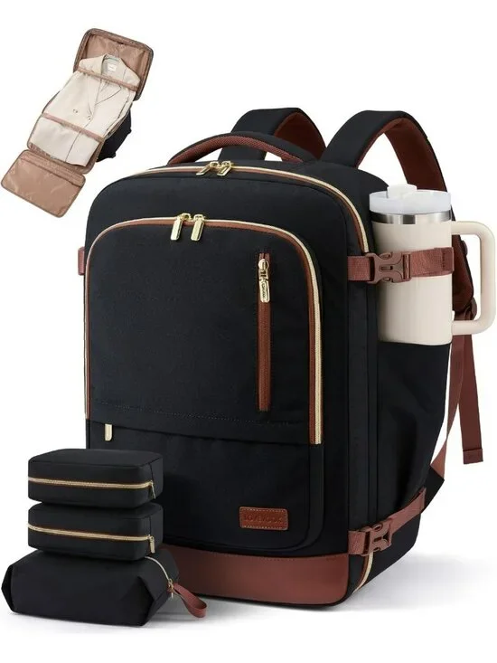 40L Travel Backpack with Garment Bag, Airline Approved Carry-On, Fits 17