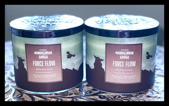 Lot of 2 Bath & Body Works Force Flow Star Wars Large 3-Wick Candle 14.5oz