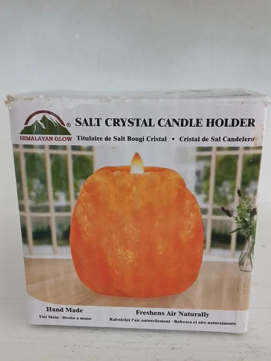 Salt Crystal Candle Holder