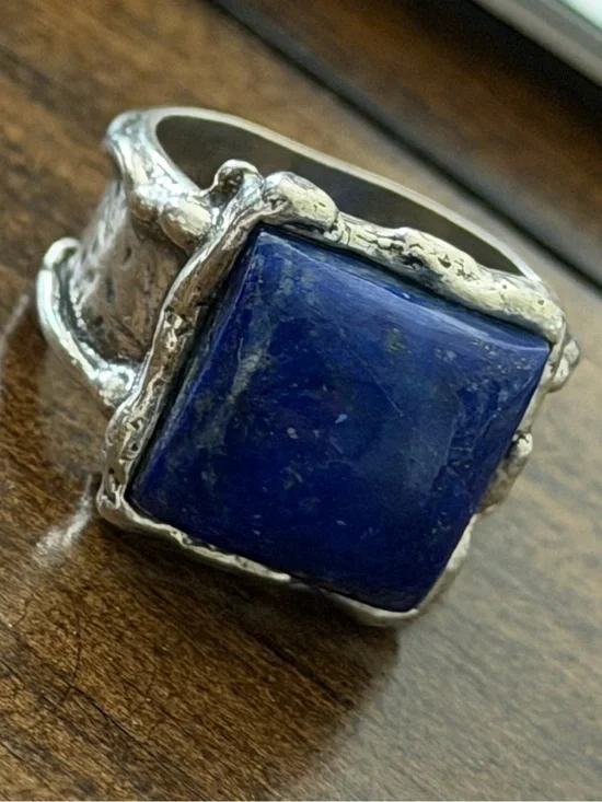 Grace & Heart G&H NIGHT SHIFT .925 SS LAPIS Stone Ring Jewelry Size 9.5 RETIRED!