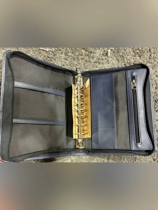 New Navy and Black Zip Binder Organizer