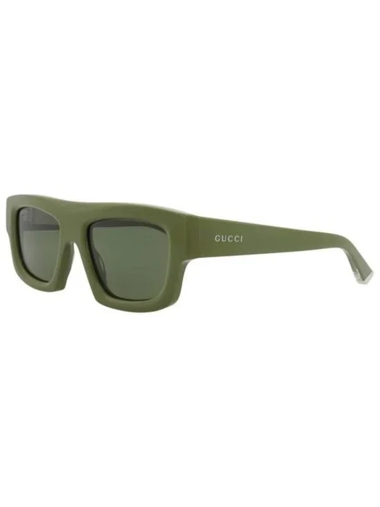 New Gucci Mens Square/Rectangle Green Green Green Fashion Designer Sunglasses