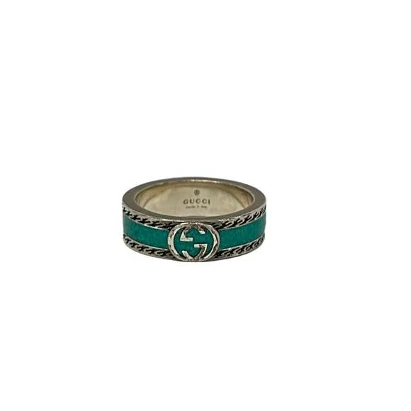 Gucci Interlocking G Ring Green