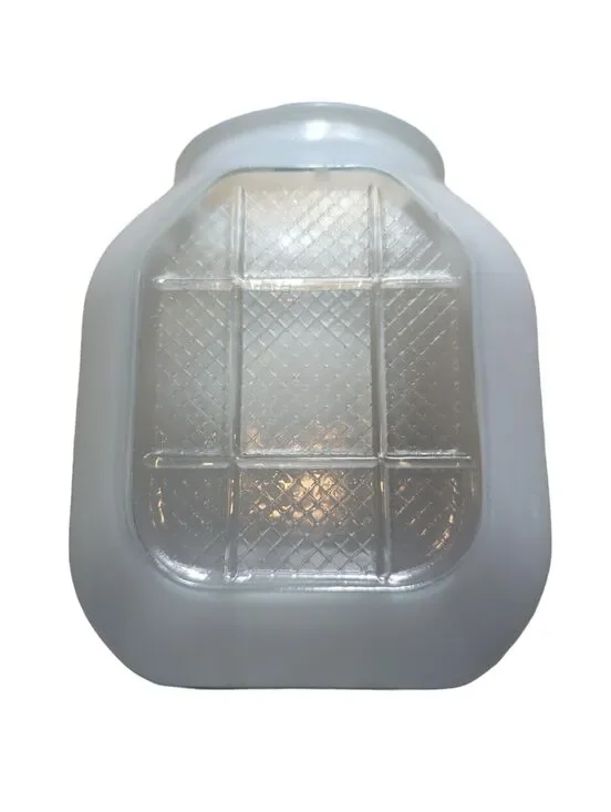 Vintage Art Deco Light Fixture Kitchen, Bath , Hallway Milk & Clear Glass Globe