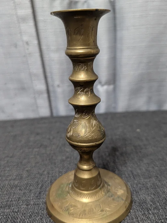 Vintage Brass Candlestick Holder 6
