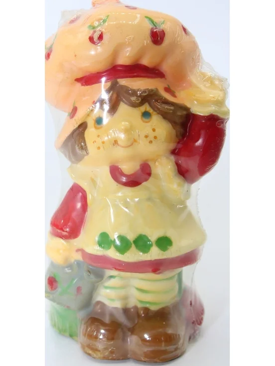 New Vintage Strawberry Shortcake Candle Wax Figure Sealed American Greetings