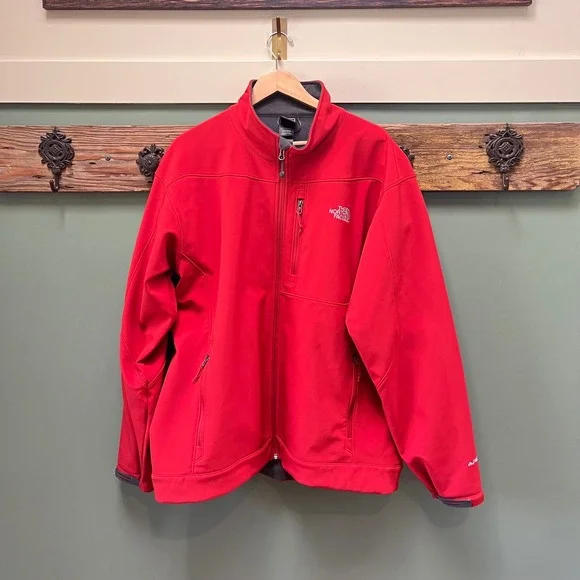 The North Face Apex Bionic Softshell Jacket Mens XXL Red Full Zip AL5C S2009‎